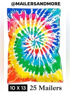 25 10X13 Poly Mailers Tye Dye Shipping Envelopes PRICE IS FIRM